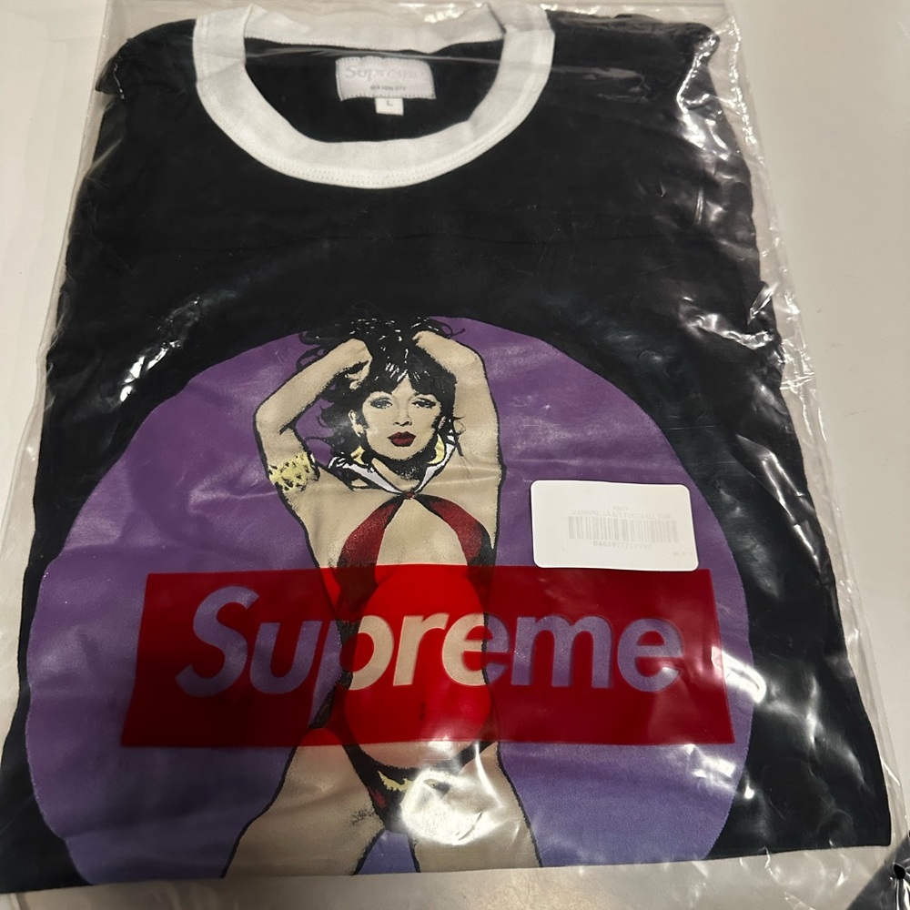 Supreme Black and Purple Graphic Tee